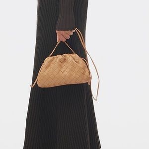 Bottega Veneta MINI POUCH ALMOND WEAVE 💯authentic NEVER WORN sold out!